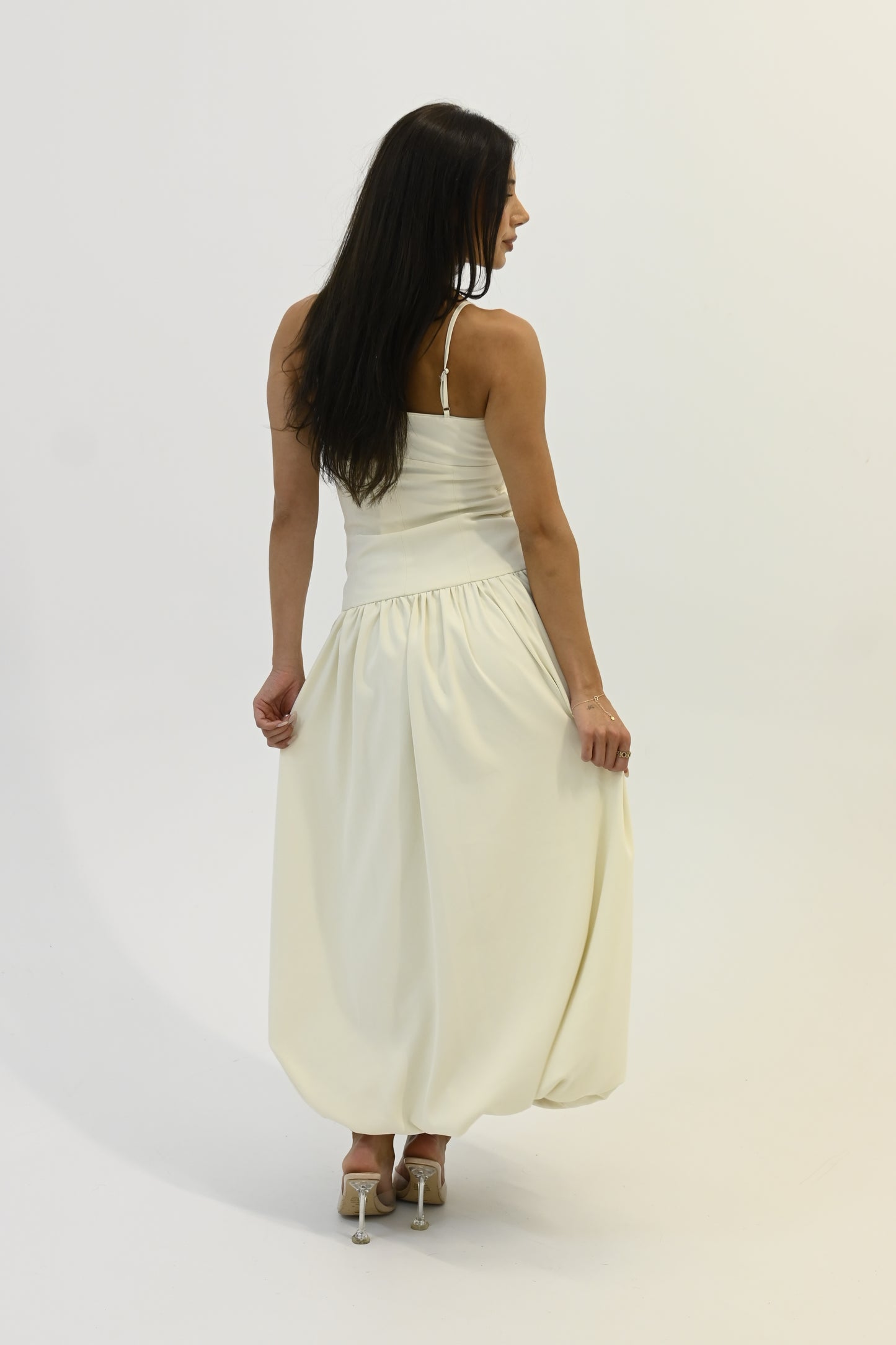 bubble dress - parchment