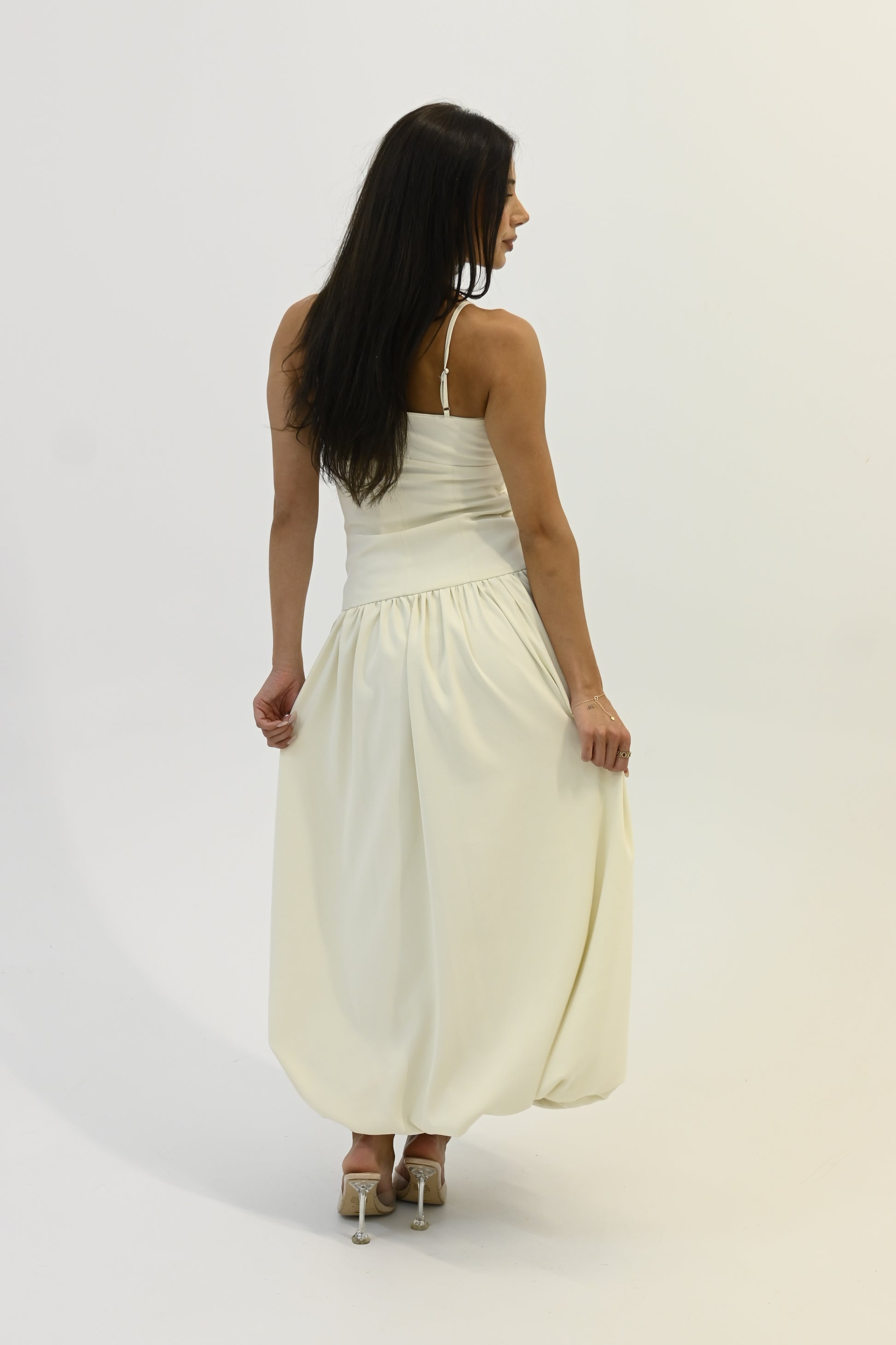 bubble dress - parchment