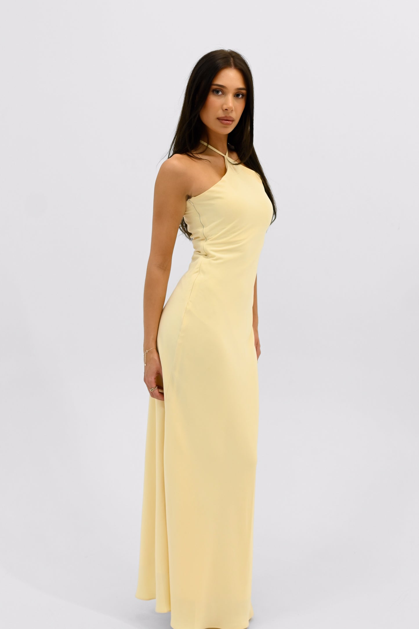 halter maxi dress - yellow