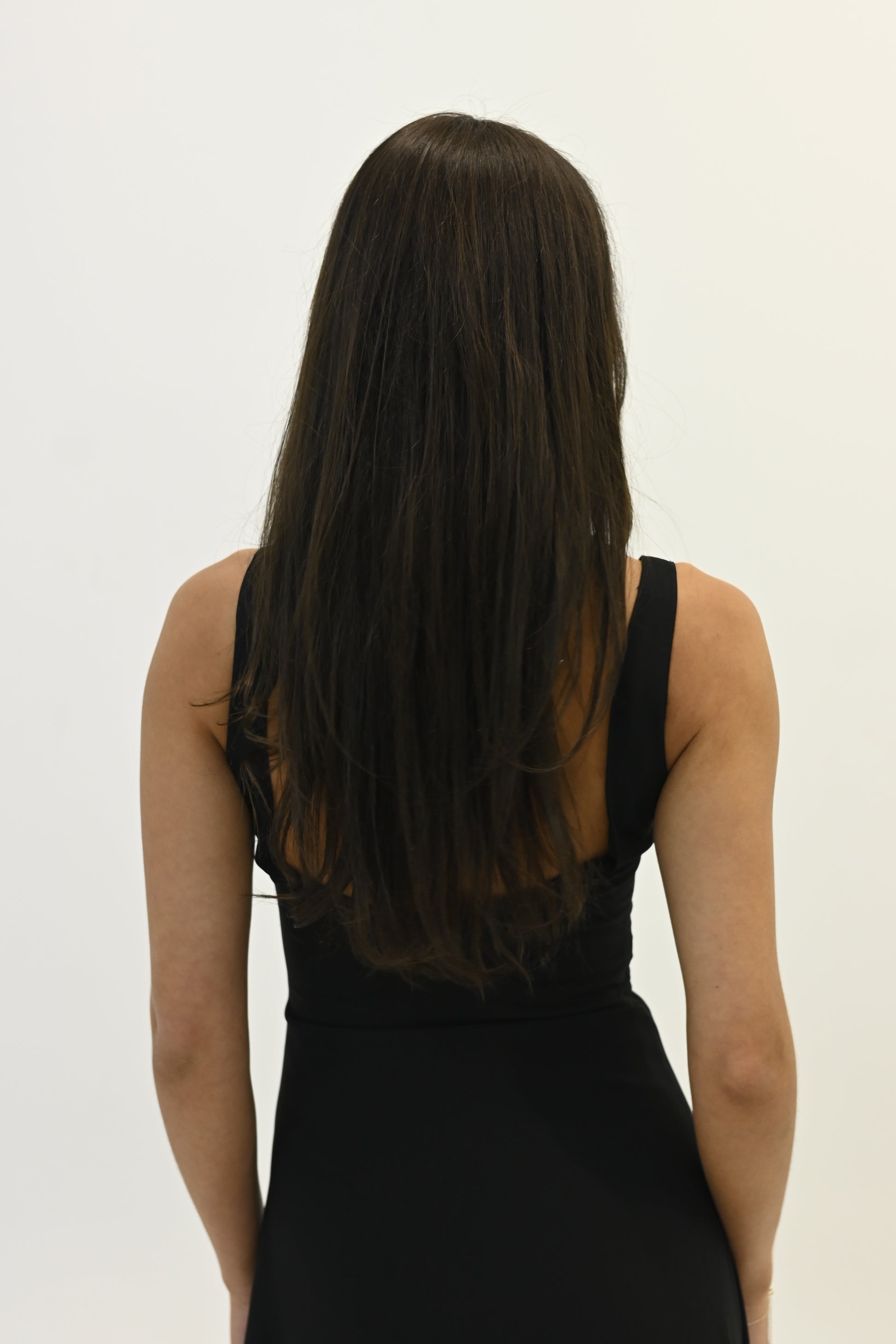 slit maxi dress- black 