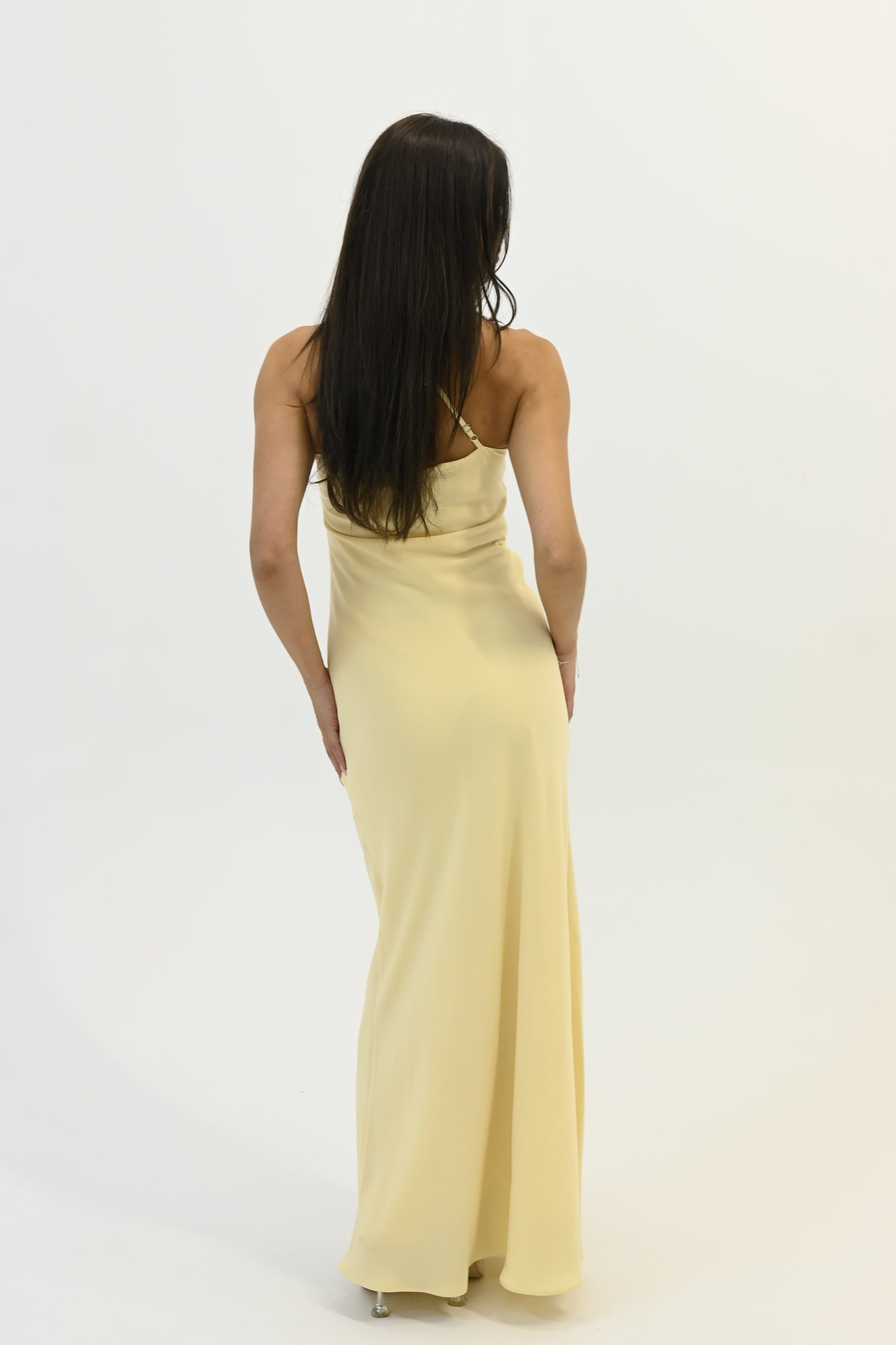 halter maxi dress - yellow